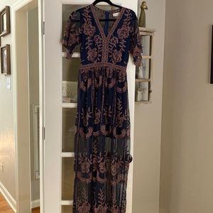 COPY - Beautiful navy altar’d state long dress.